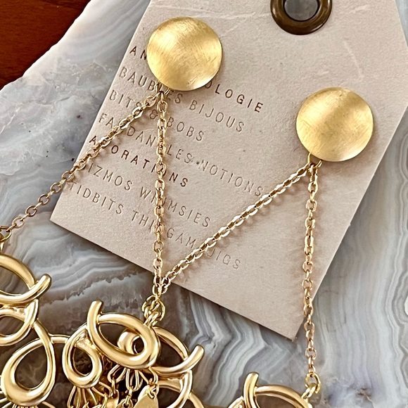 🌺🎉HP🎉🌺 NWT Anthropologie Gold Scroll Chandeliers - Picture 13 of 16